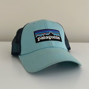 Patagonia blue trucker hat